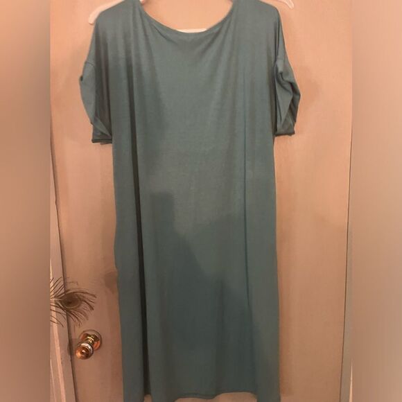 NWOT Zenana Teal dress with pockets size XL. 🛍️💕 - Picture 8 of 8